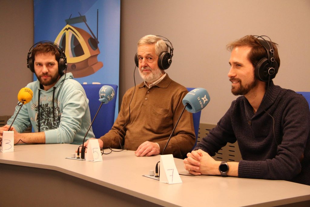 David Cobo, Joan Farré i Xavier Lozano, al programa de SER Catalunya. (Foto: Gerard Bosch)