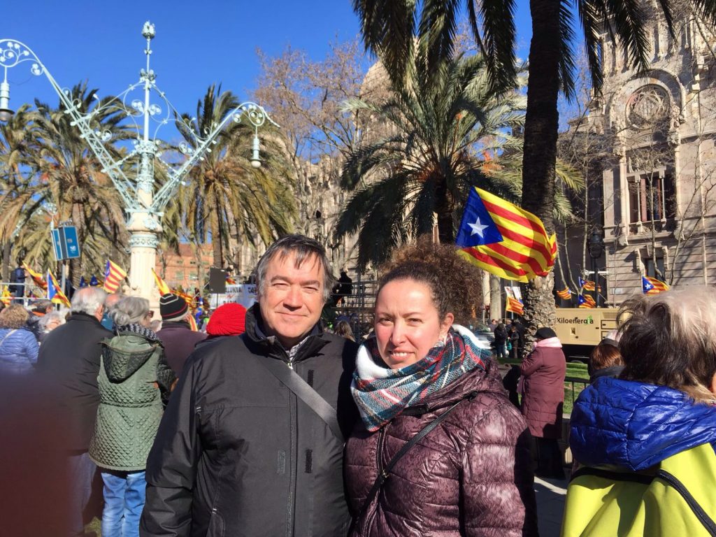 Els regidors espluguins, a l'acte de suport a Barcelona. (Foto: Cedida)