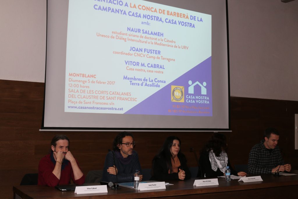 Acte de presentació de la campanya 'Casa Nostra, Casa Vostra' (Foto: Ferran Lozano)