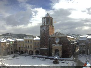 La nevada d'aquest dissabte a Vilanova de Prades (Meteoprades)