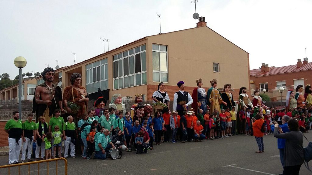 Els gegants participants a la Trobada Comarcal d'aquest dissabte a Pira. (Foto: Colla Gegantera de l'Espluga)