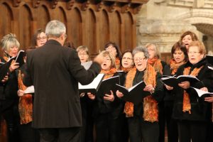 Concert de cloenda de l'Any Muntanyola a Poblet a càrrec de l'Schola Cantorum de la Selva del Camp. (Foto: Xavier Lozano)