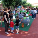 El nou parc infantil de la plaça de Sant Isidre, acabat d’inaugurar. (Foto: Xavier Lozano)