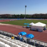 La pista d’Atletisme de l’Anella Mediterrània, aquest divendres. (Foto: Xavier Lozano)