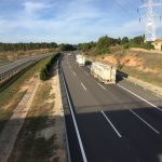 L’autopista Ap-2 al seu pas per l’Espluga, aquest divendres (Foto: Xavier Lozano)