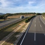 L’autopista Ap-2 al seu pas per l’Espluga, aquest divendres (Foto: Xavier Lozano)